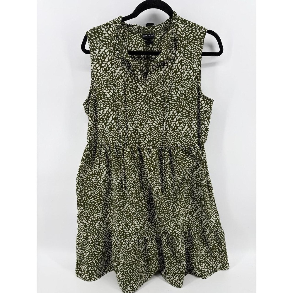 Kate & Lily, Olive Green, Sleeveless Mini Dress, Women's Size 14, Pre-Owned